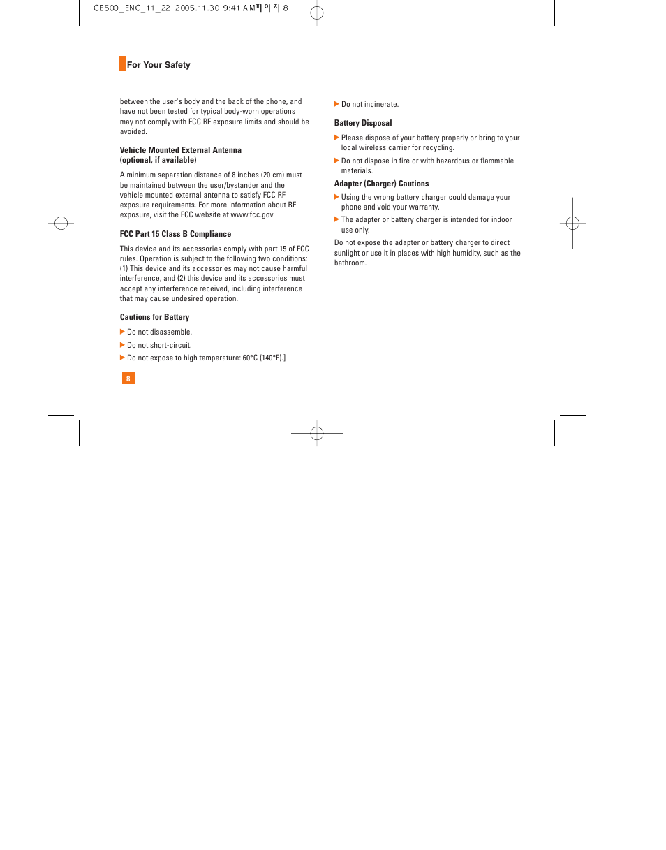 LG CE500 User Manual | Page 12 / 195