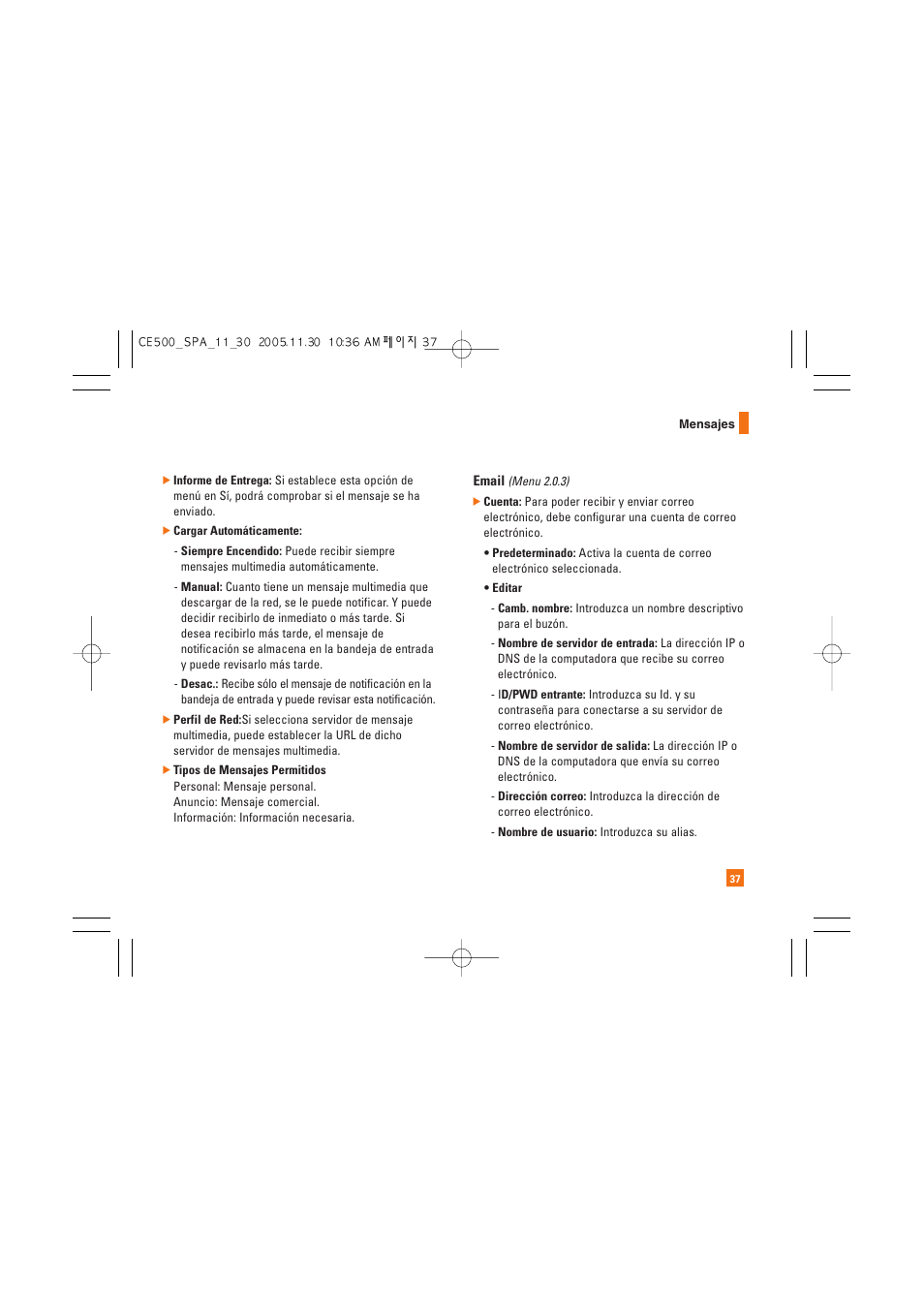 LG CE500 User Manual | Page 133 / 195