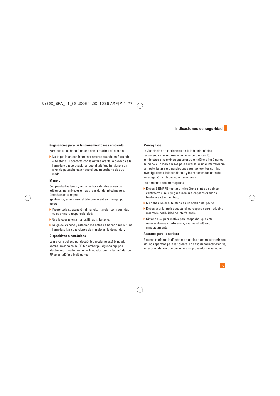 LG CE500 User Manual | Page 173 / 195