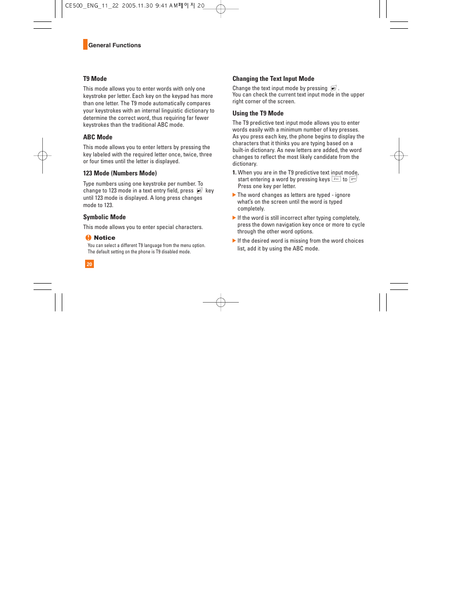 LG CE500 User Manual | Page 24 / 195