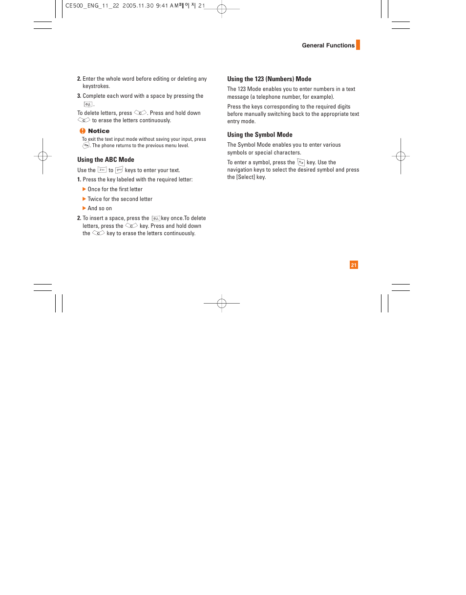 LG CE500 User Manual | Page 25 / 195