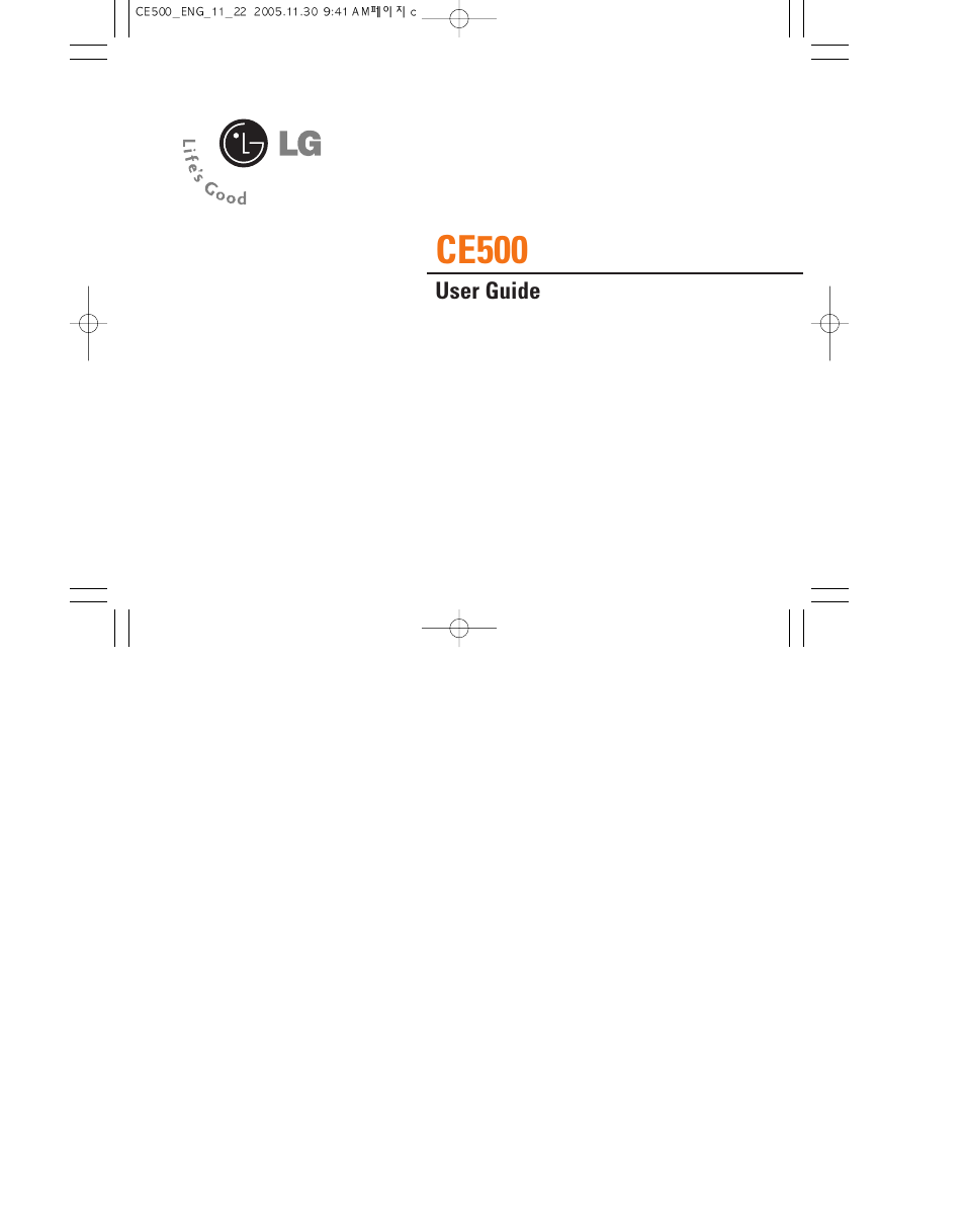 Ce500 | LG CE500 User Manual | Page 5 / 195