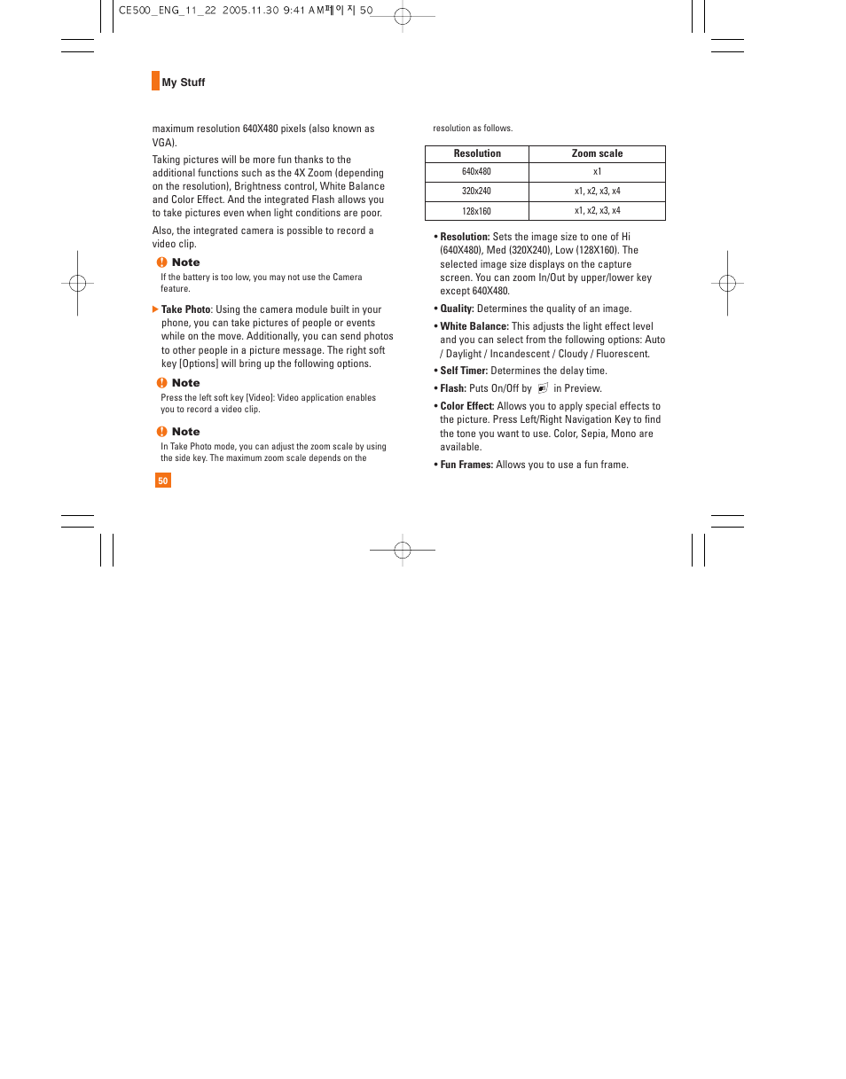 LG CE500 User Manual | Page 54 / 195