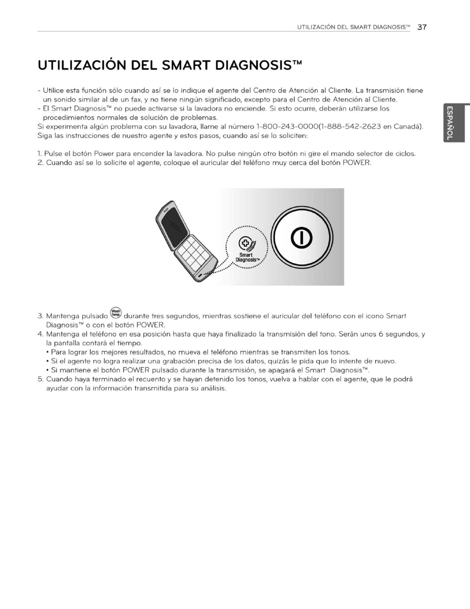 Utilizacion del smart diagnosis | LG WM3250HWA User Manual | Page 78 / 81