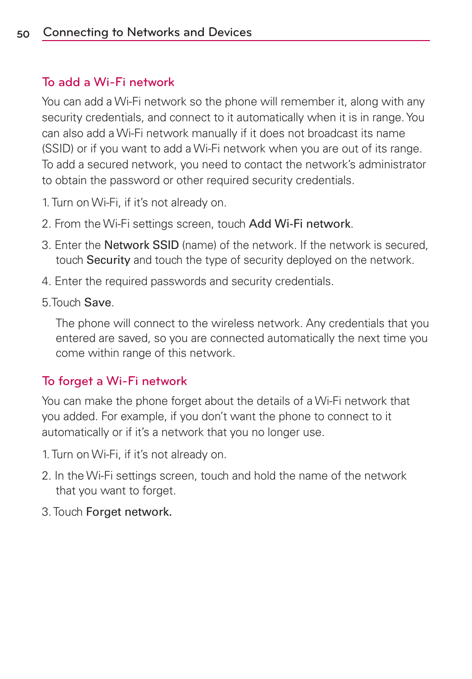 LG LGMS840 User Manual | Page 52 / 200