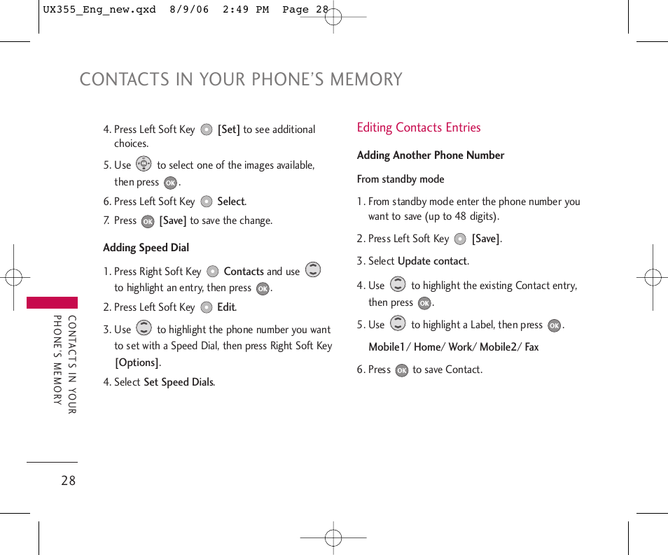 LG UX355 User Manual | Page 28 / 98