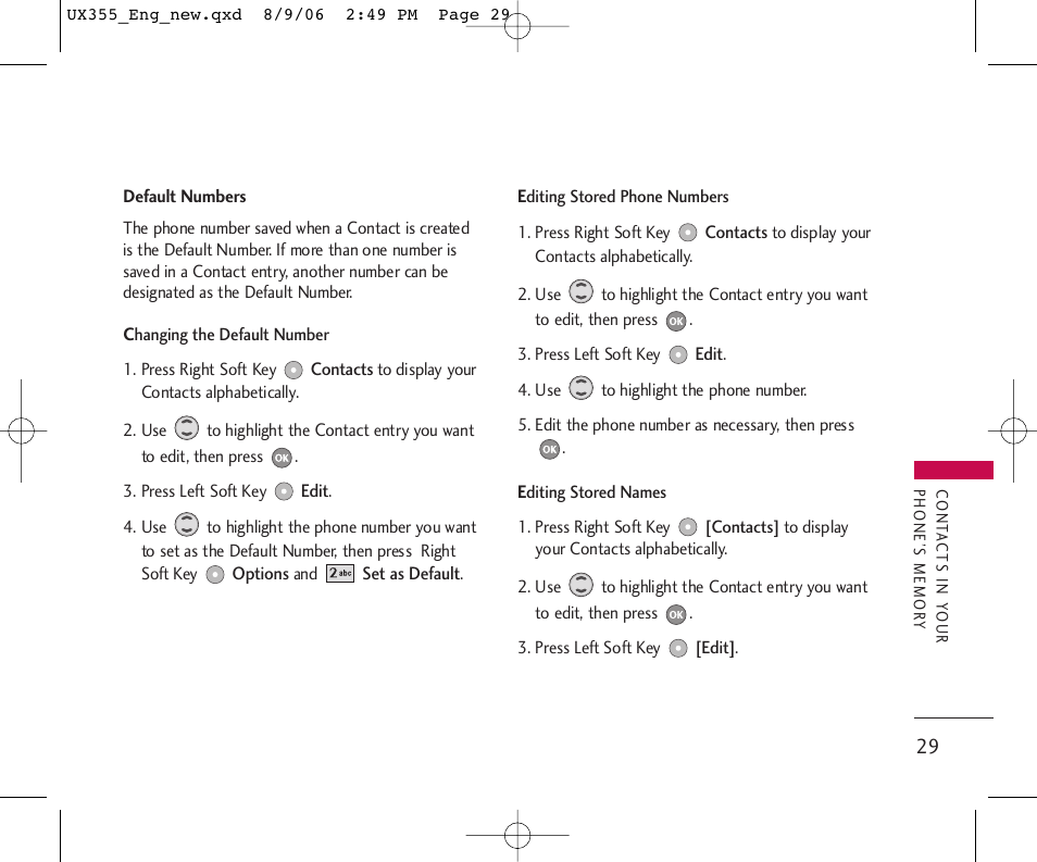 LG UX355 User Manual | Page 29 / 98