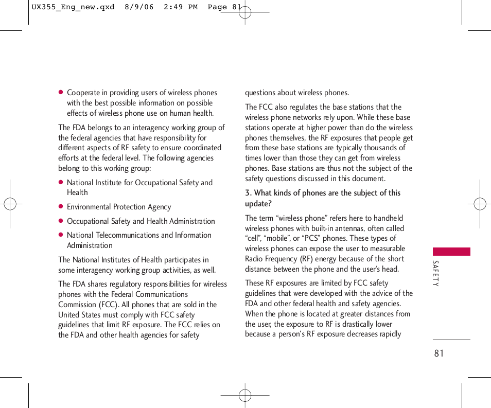 LG UX355 User Manual | Page 81 / 98