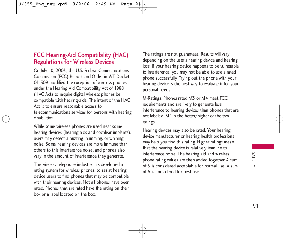 LG UX355 User Manual | Page 91 / 98