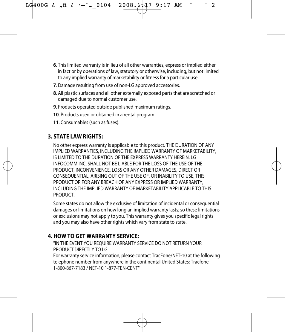 LG LG400G User Manual | Page 3 / 171