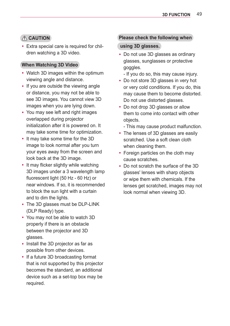 LG PA77U User Manual | Page 49 / 126