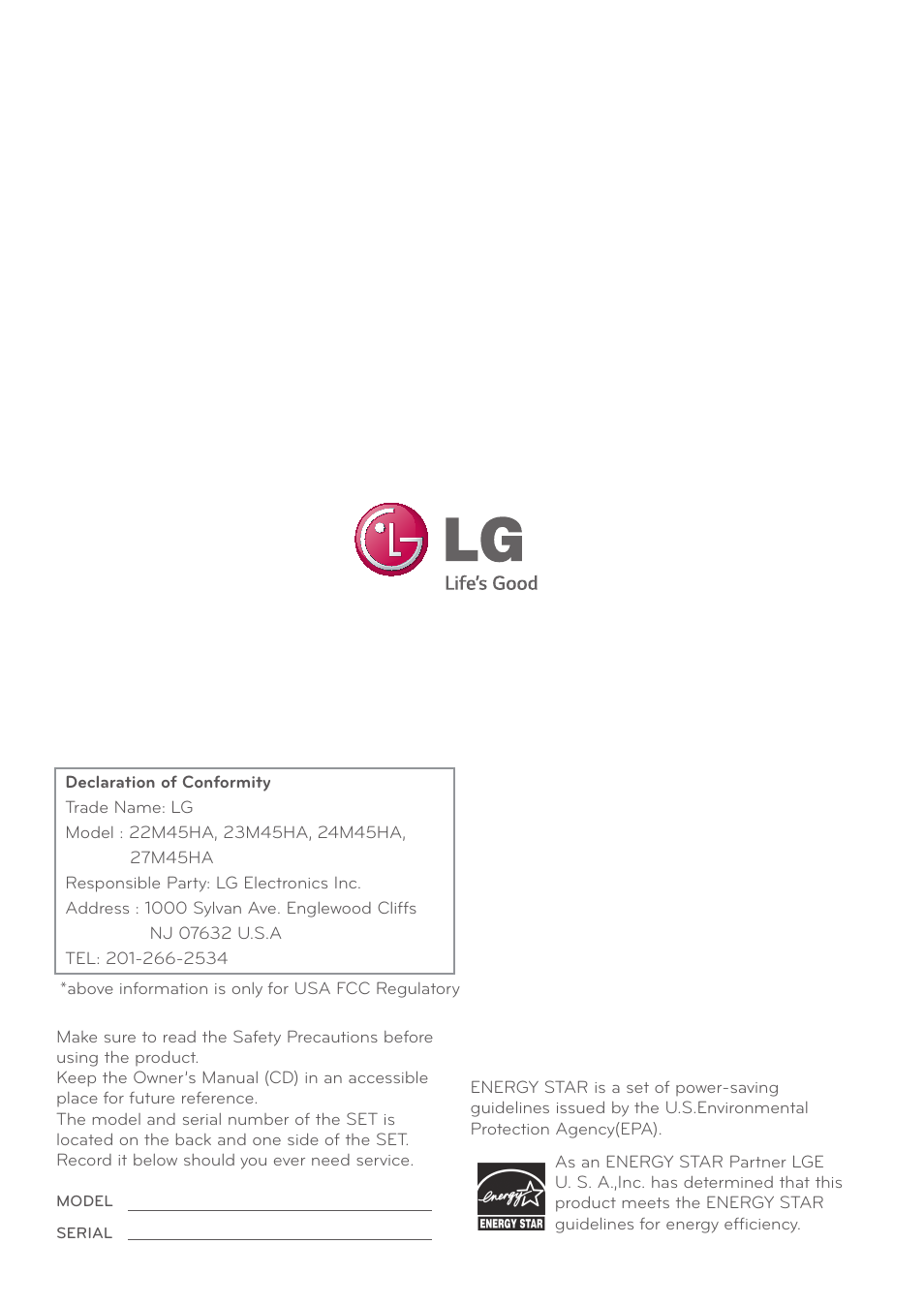 LG 27M45H-B User Manual | Page 31 / 31