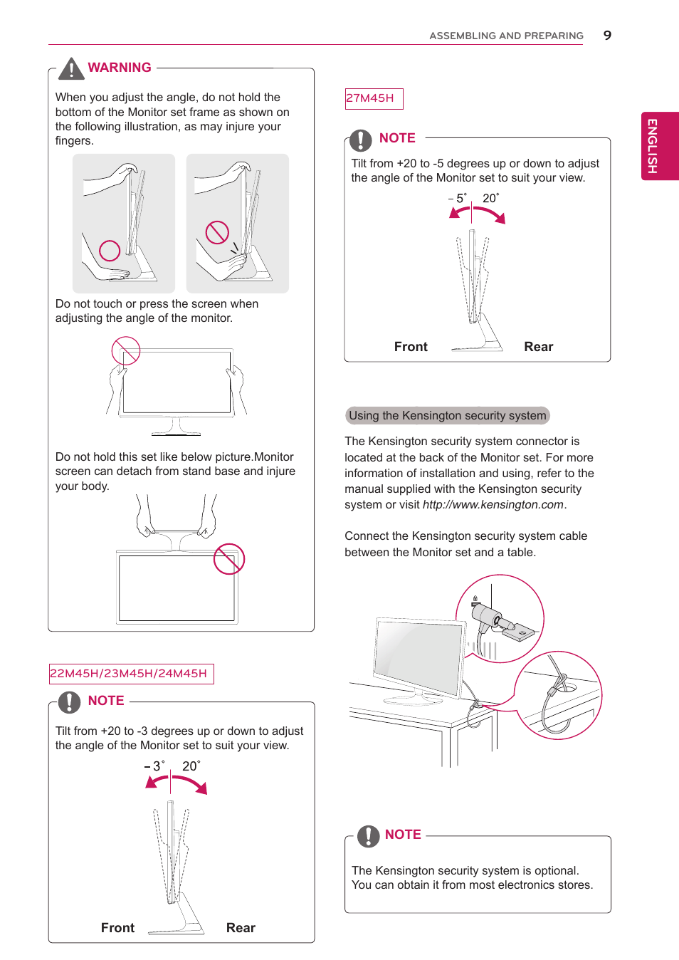 LG 27M45H-B User Manual | Page 9 / 31