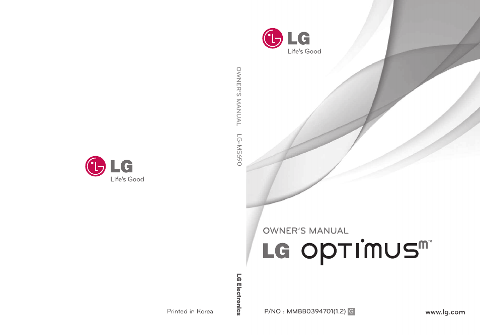 LG Optimus MS690 User Manual | 314 pages