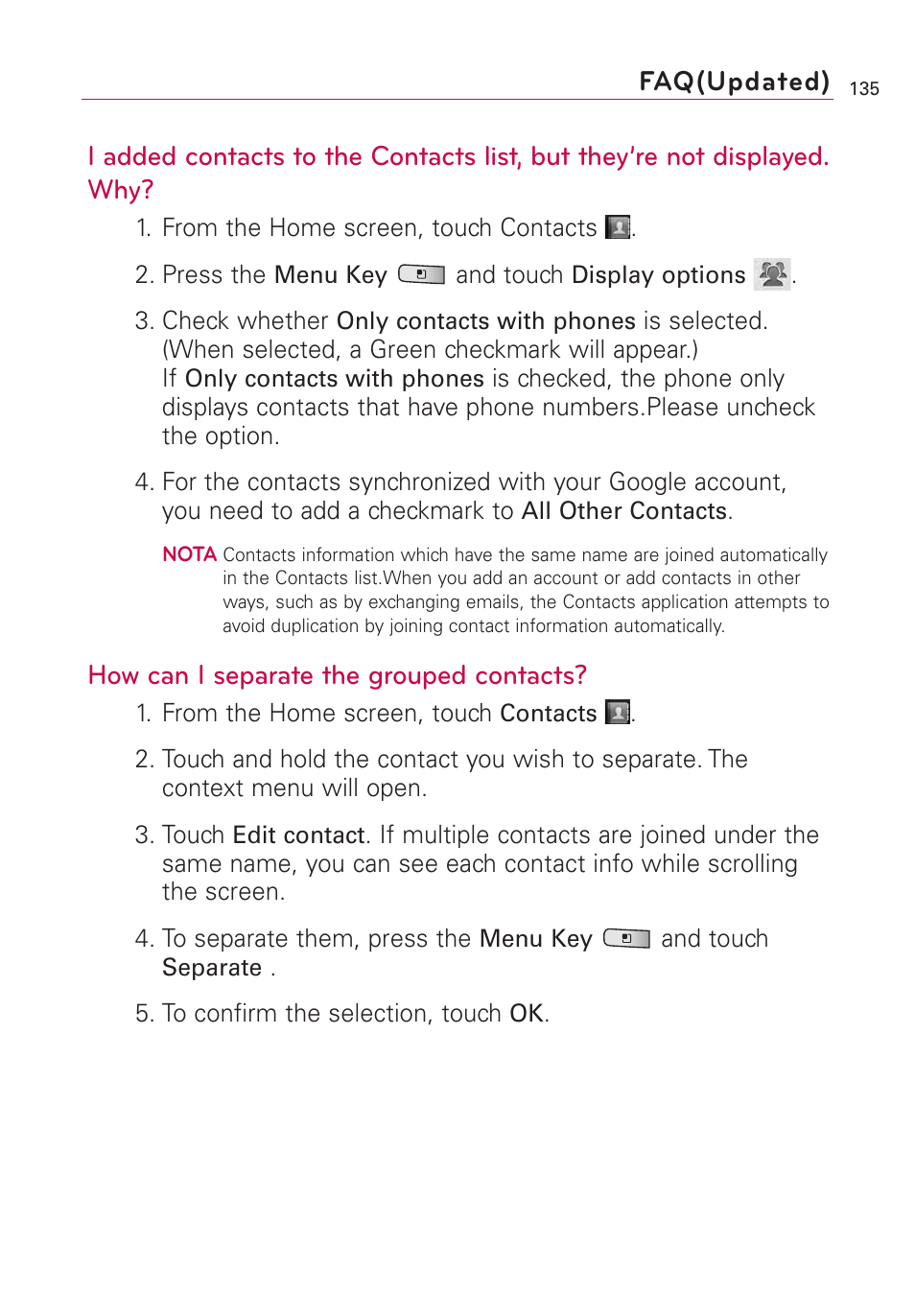 LG Optimus MS690 User Manual | Page 137 / 314