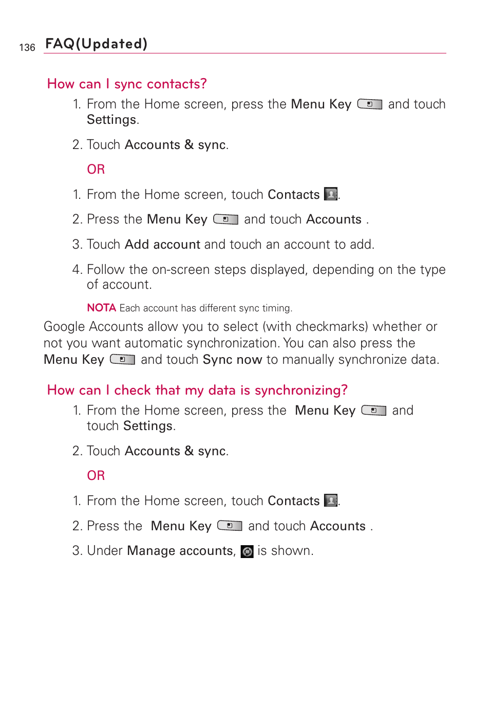 LG Optimus MS690 User Manual | Page 138 / 314