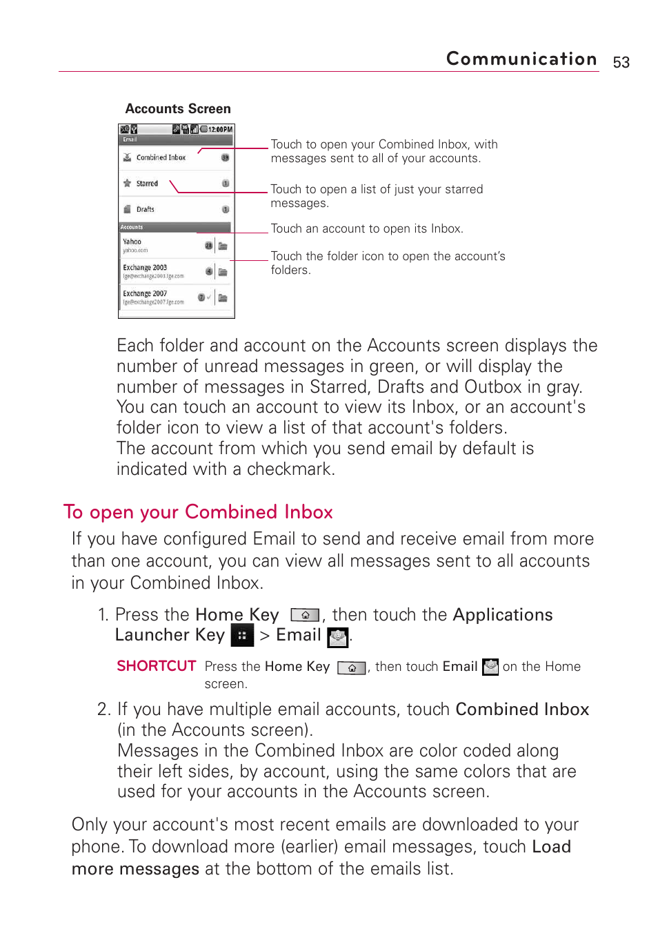 Communication | LG Optimus MS690 User Manual | Page 55 / 314