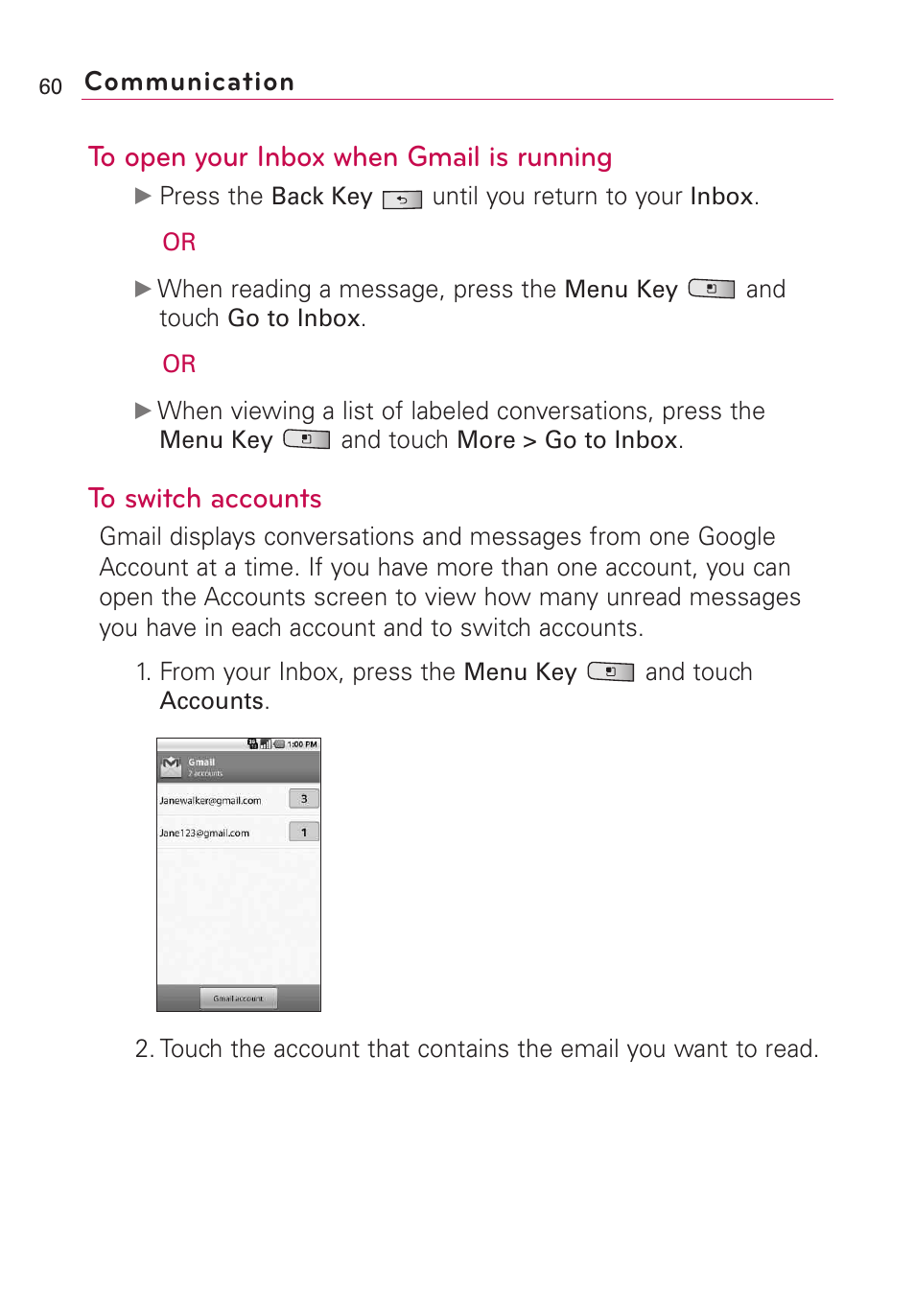 Communication | LG Optimus MS690 User Manual | Page 62 / 314