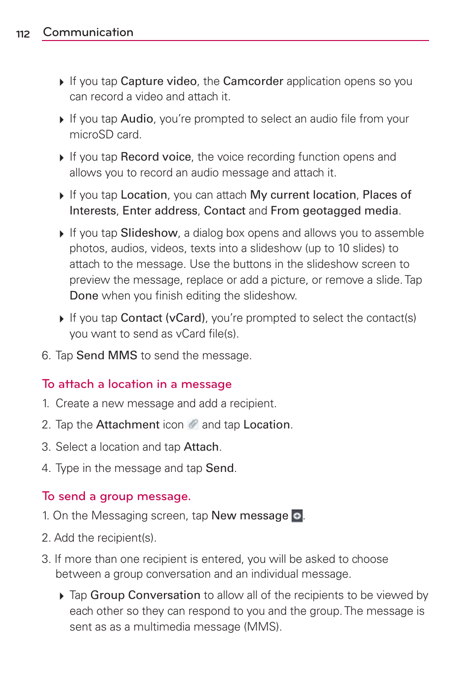 LG VS840 User Manual | Page 114 / 222