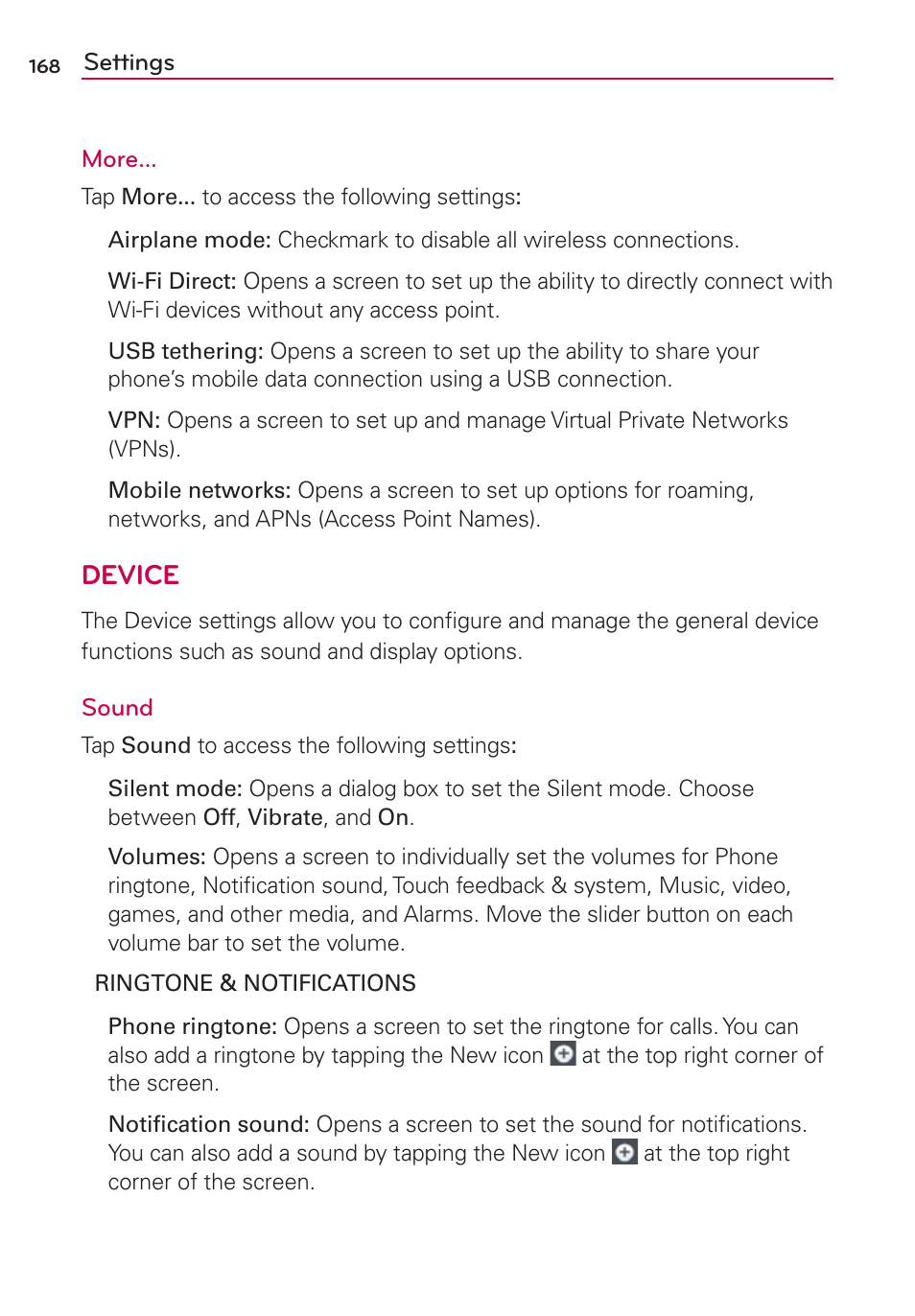 Device | LG VS840 User Manual | Page 170 / 222