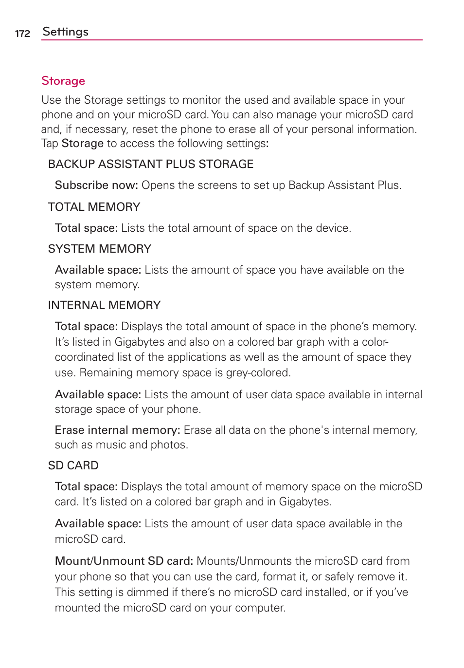 LG VS840 User Manual | Page 174 / 222