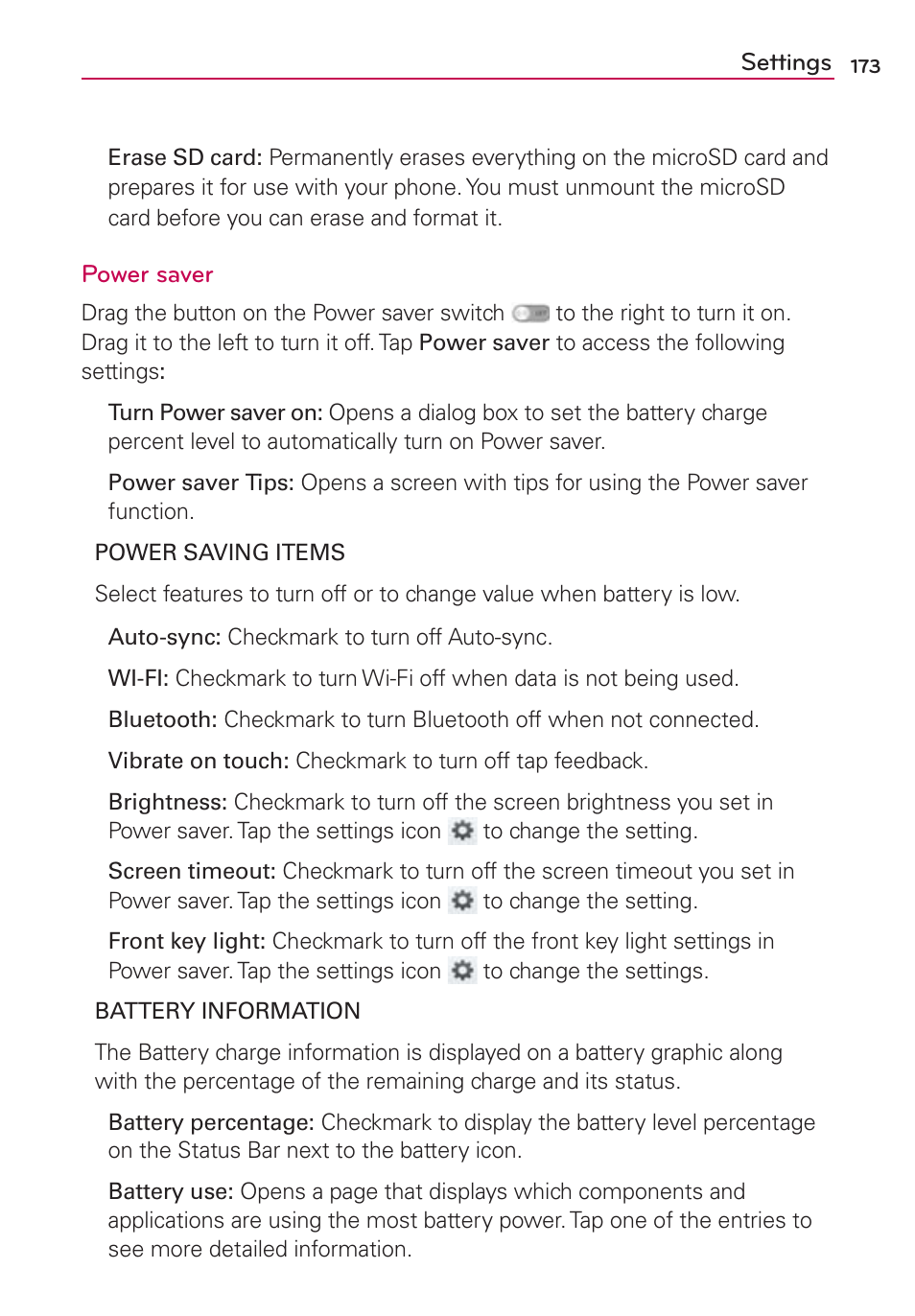 LG VS840 User Manual | Page 175 / 222