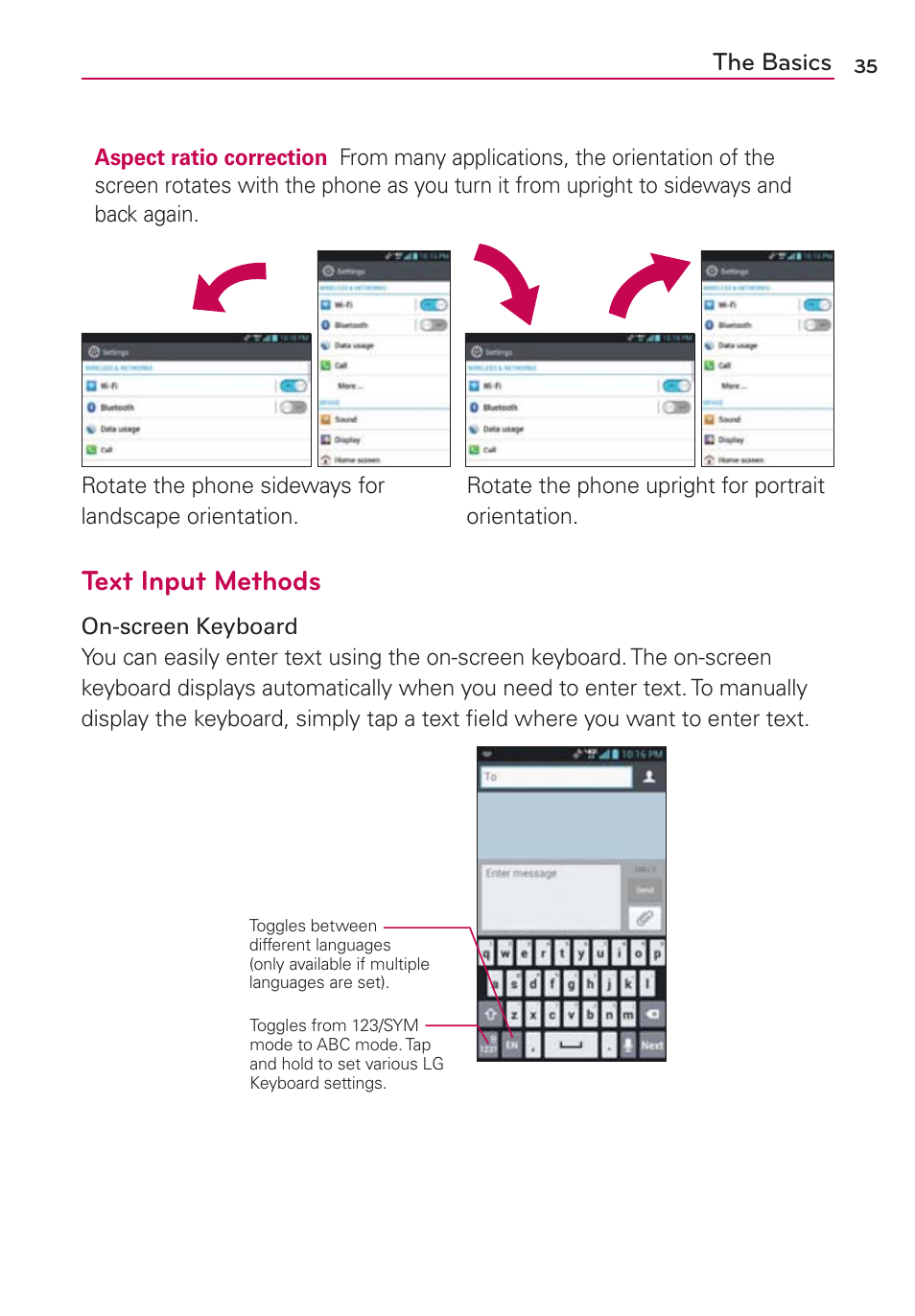 Text input methods | LG VS840 User Manual | Page 37 / 222