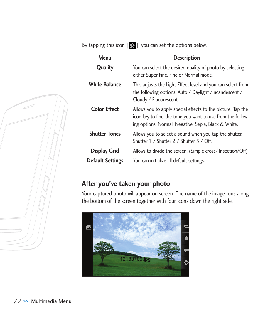 After you’ve taken your photo | LG CU915 User Manual | Page 76 / 136