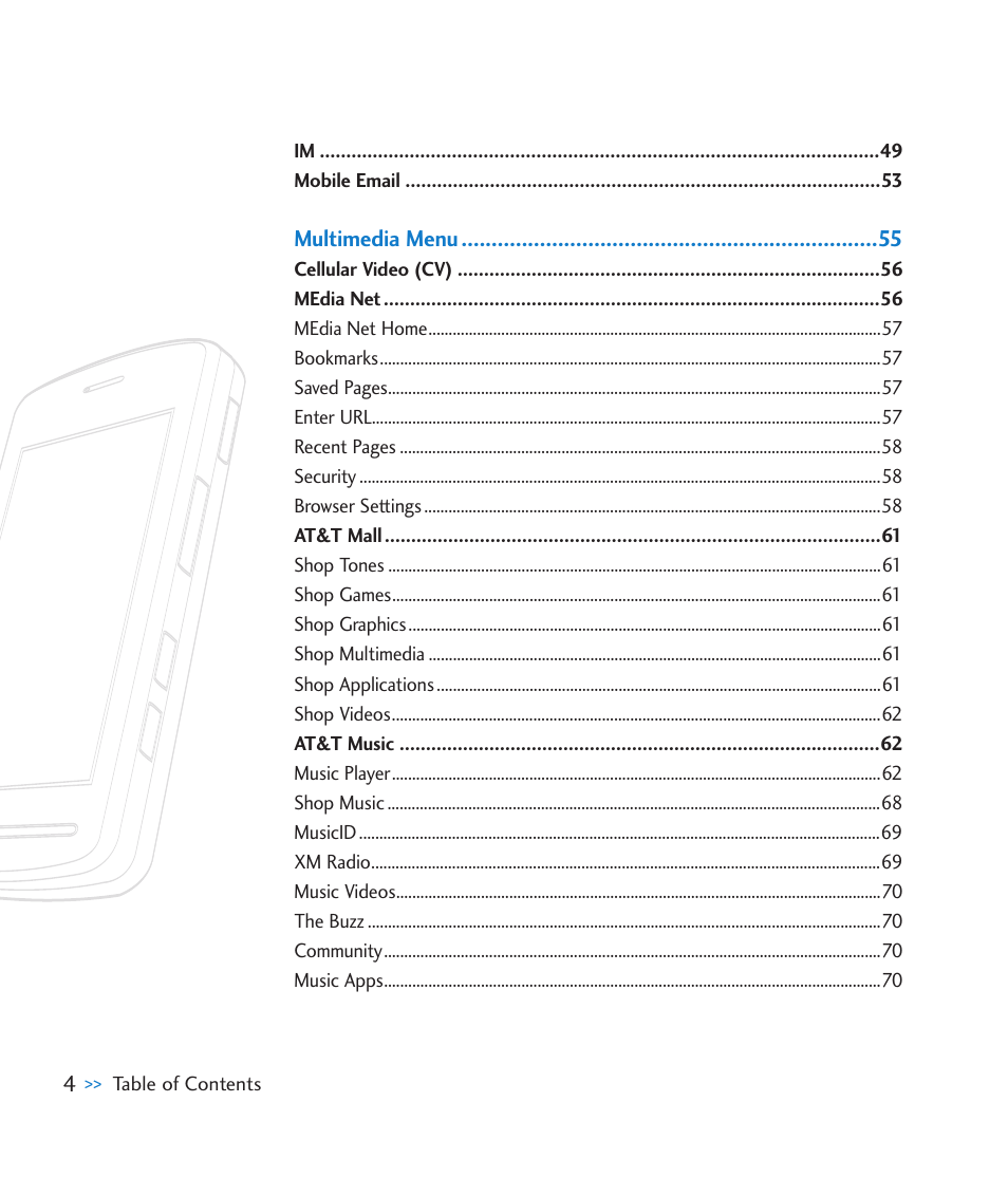 LG CU915 User Manual | Page 8 / 136