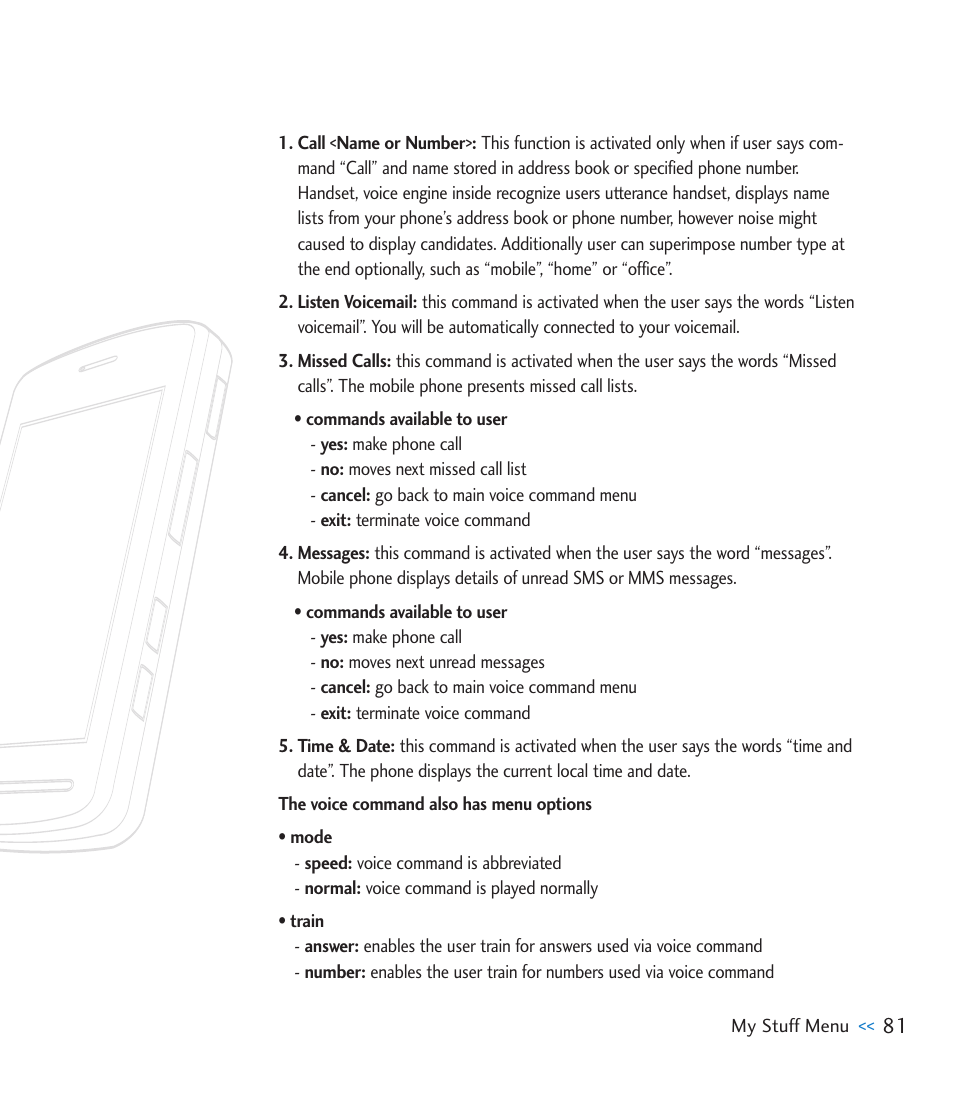 LG CU915 User Manual | Page 85 / 136