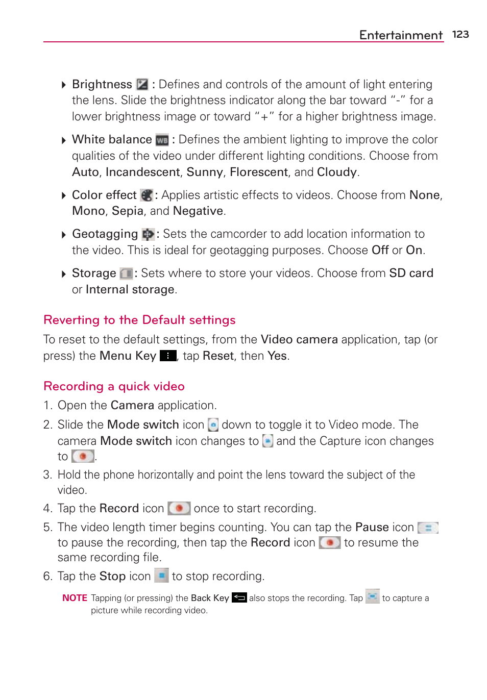 LG LGVS890 User Manual | Page 125 / 231
