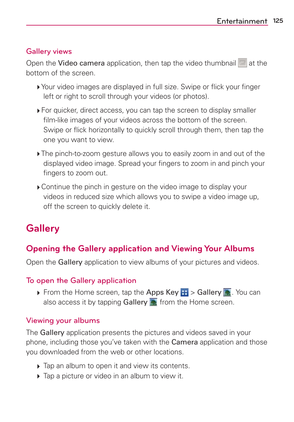 Gallery | LG LGVS890 User Manual | Page 127 / 231