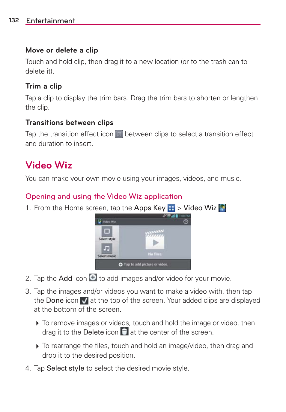 Video wiz | LG LGVS890 User Manual | Page 134 / 231