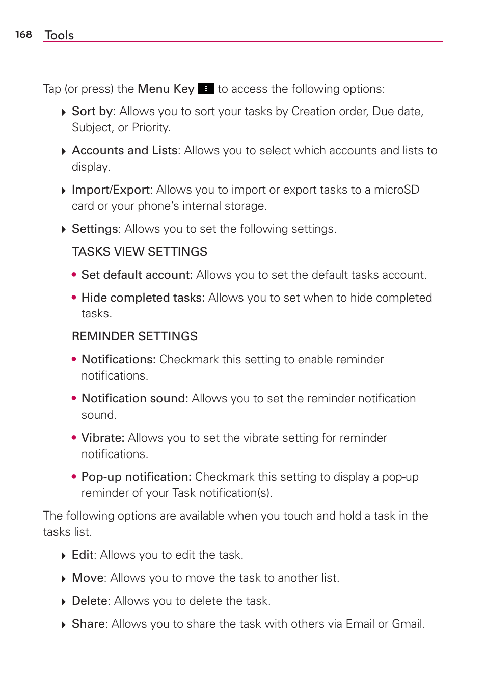 LG LGVS890 User Manual | Page 170 / 231