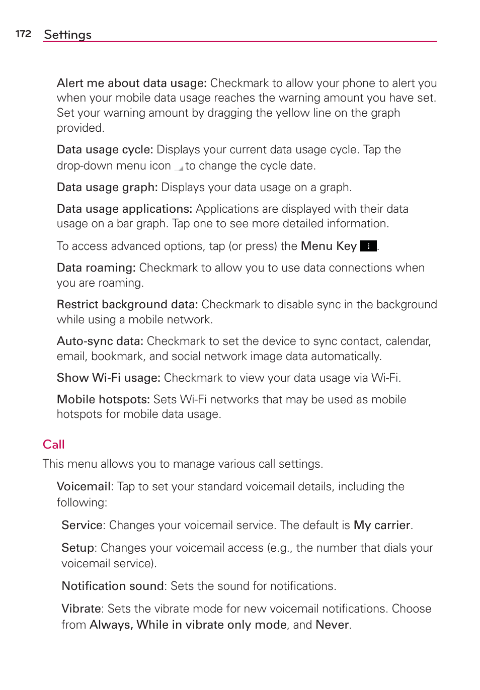 LG LGVS890 User Manual | Page 174 / 231