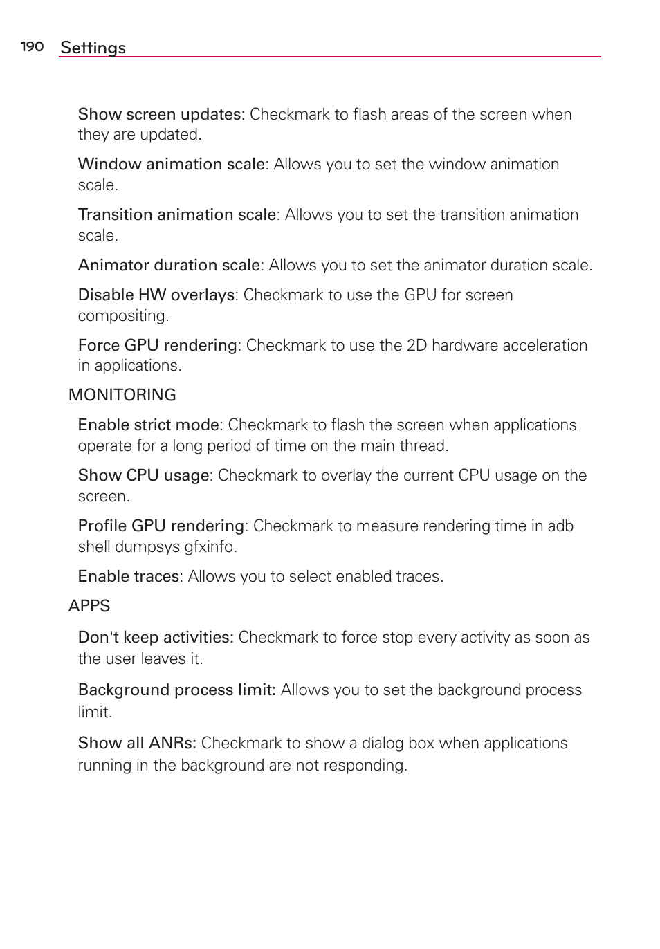 LG LGVS890 User Manual | Page 192 / 231