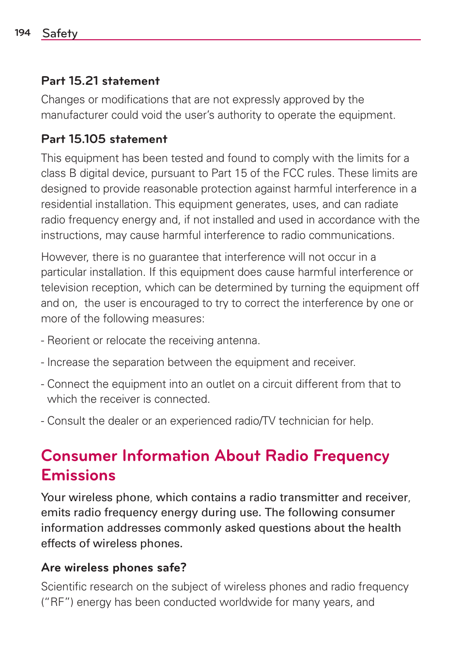 LG LGVS890 User Manual | Page 196 / 231