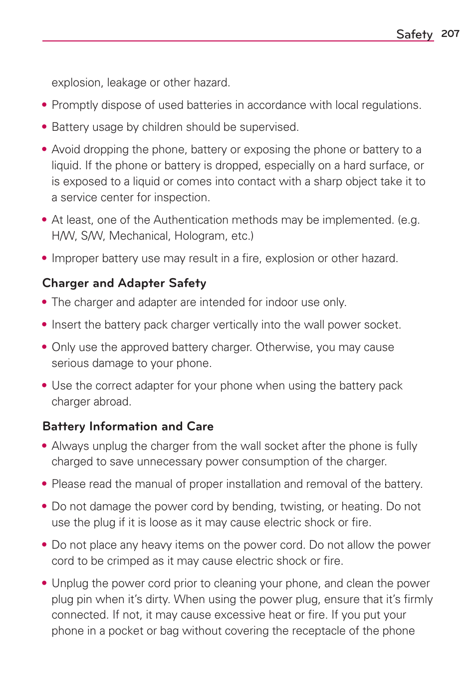 LG LGVS890 User Manual | Page 209 / 231