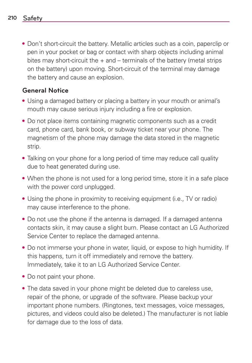 LG LGVS890 User Manual | Page 212 / 231