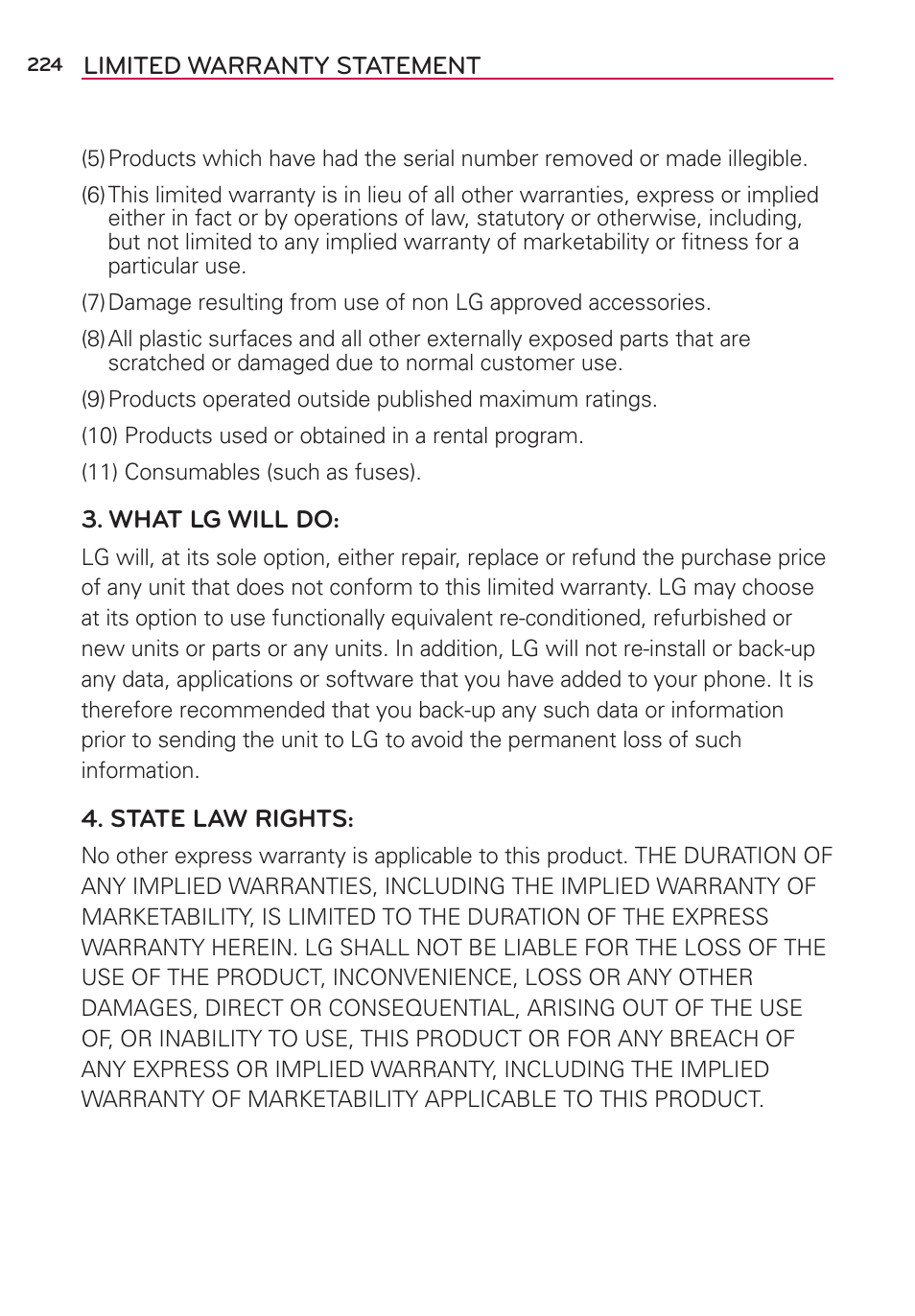 LG LGVS890 User Manual | Page 226 / 231