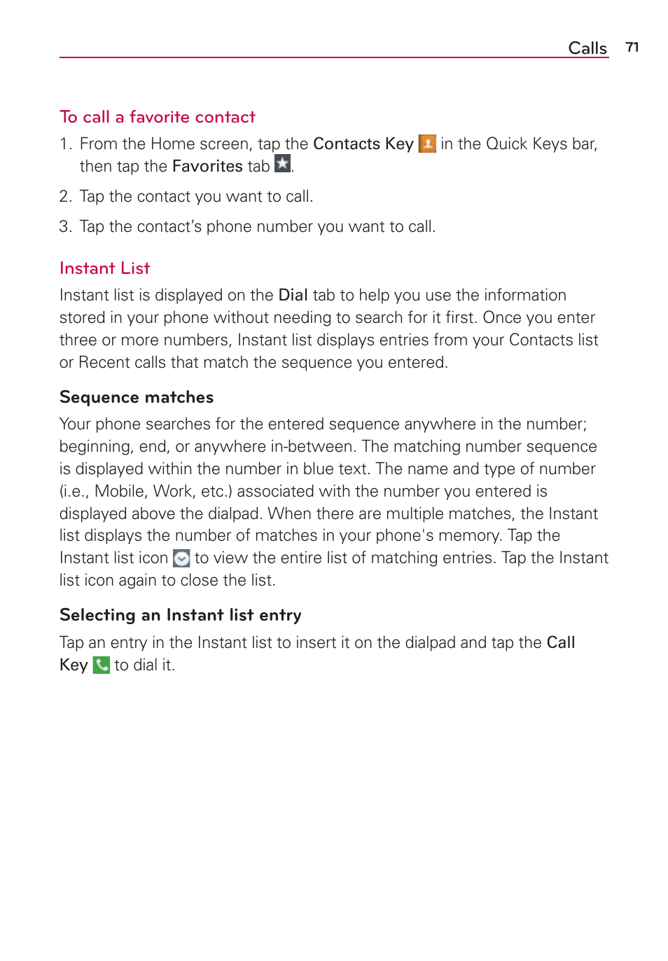 LG LGVS890 User Manual | Page 73 / 231