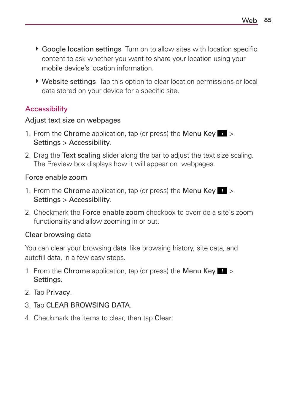 LG LGVS890 User Manual | Page 87 / 231