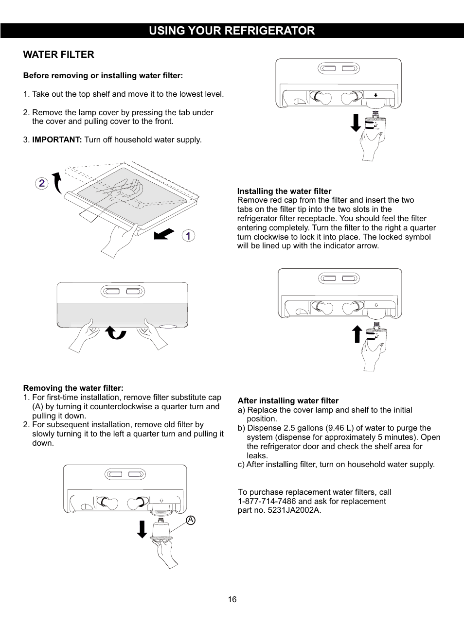 Using your refrigerator | LG LSC27910SB User Manual | Page 16 / 55