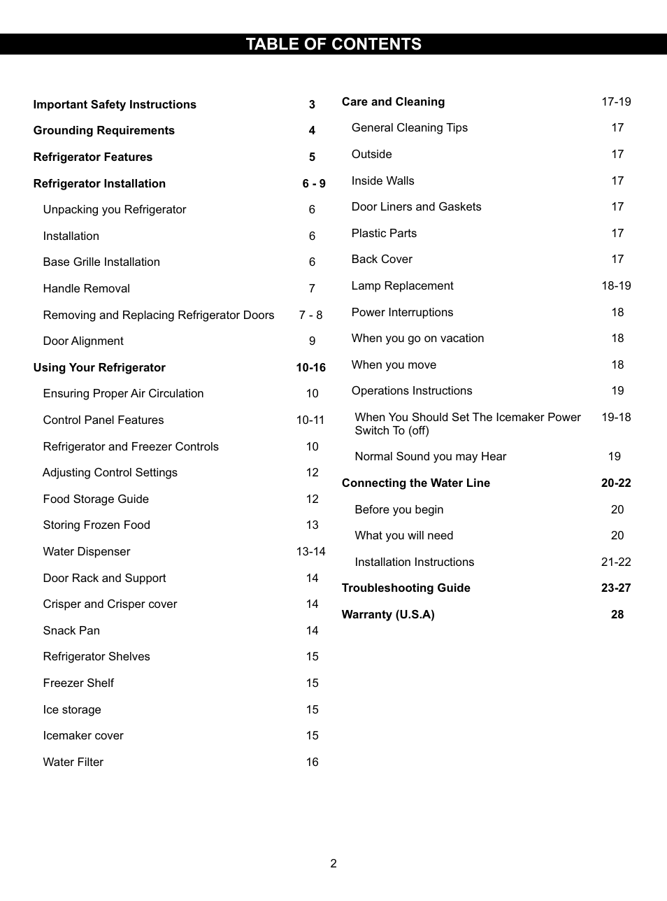 LG LSC27910SB User Manual | Page 2 / 55