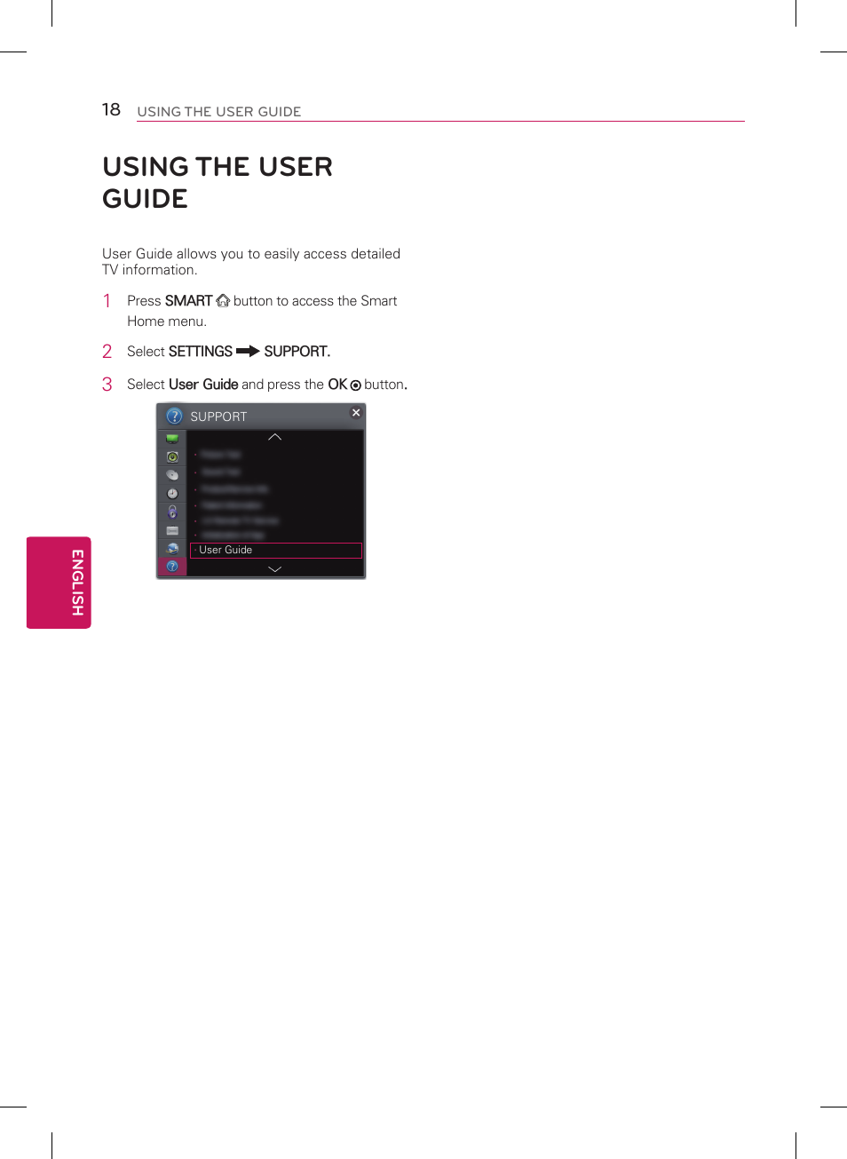 Using the user guide | LG 32LB5800 User Manual | Page 18 / 24