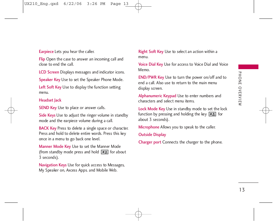 LG LGUX210 User Manual | Page 13 / 96