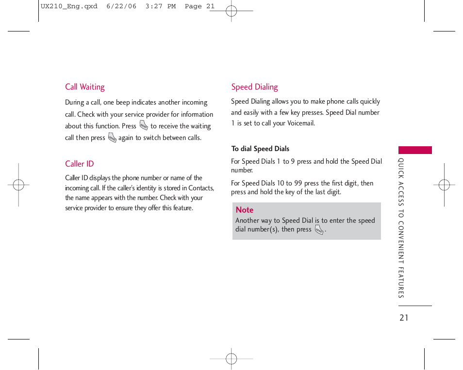 LG LGUX210 User Manual | Page 21 / 96