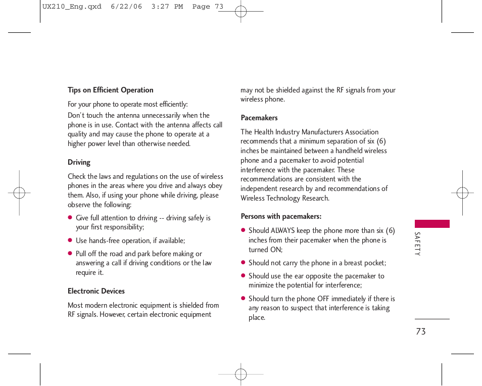 LG LGUX210 User Manual | Page 73 / 96