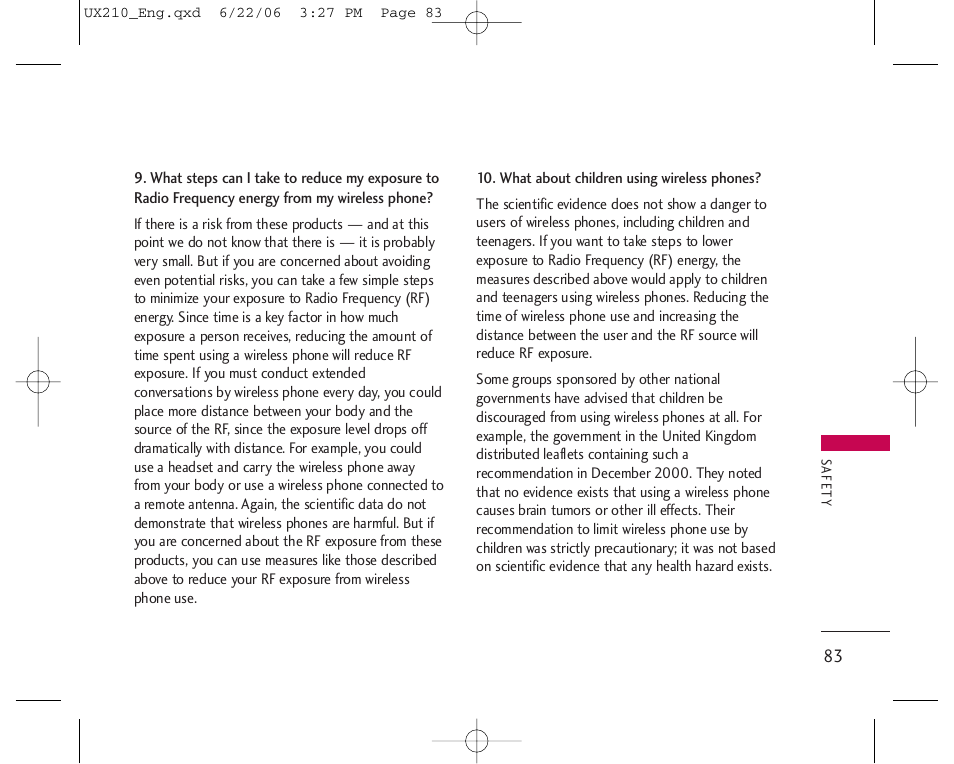 LG LGUX210 User Manual | Page 83 / 96