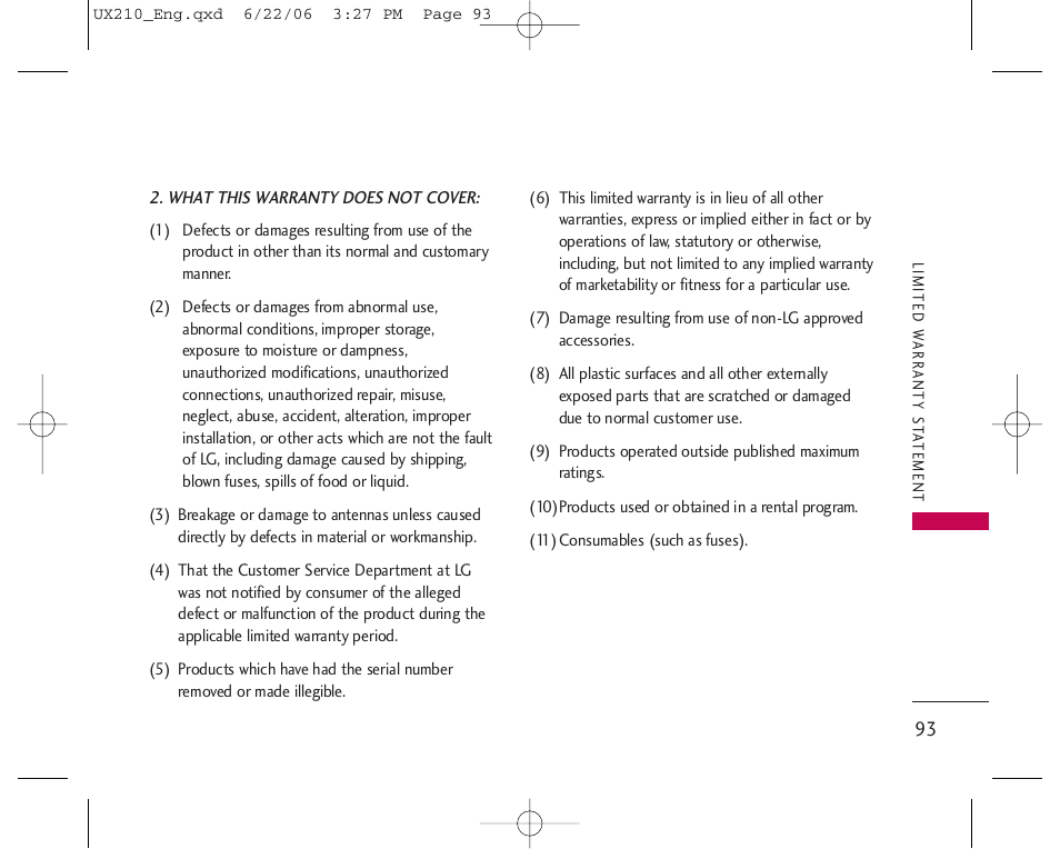 LG LGUX210 User Manual | Page 93 / 96